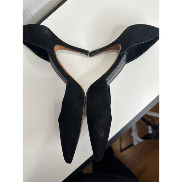 Vince Paulette d'Orsay Black Suede Pointed Toe Cut-Out Stiletto Heel Pump 9 - Picture 16 of 16